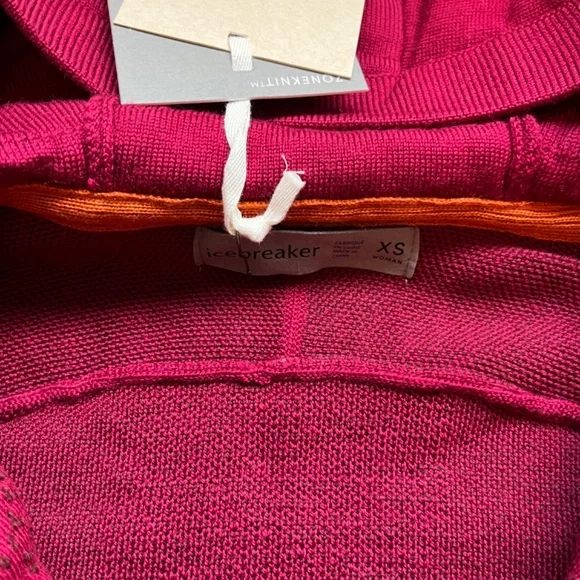 Ladies Icebreaker Zoneknit Long Sleeve Zip Hoodie - XS - brand new with tags - Picture 4 of 5